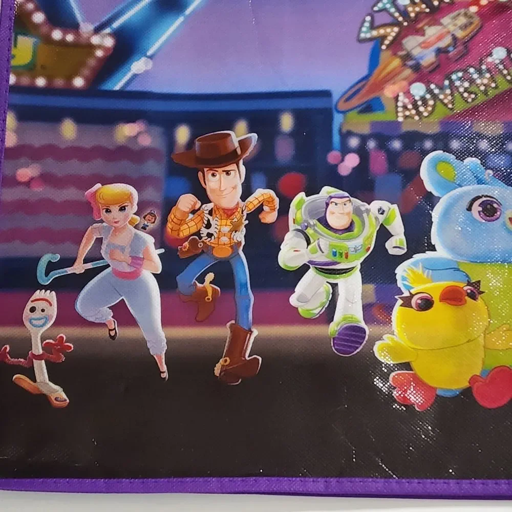 Disney Pixar Toy Story 4 Woody Buzz Bo Peep Forky Ducky Bunny Tote Bag NEW